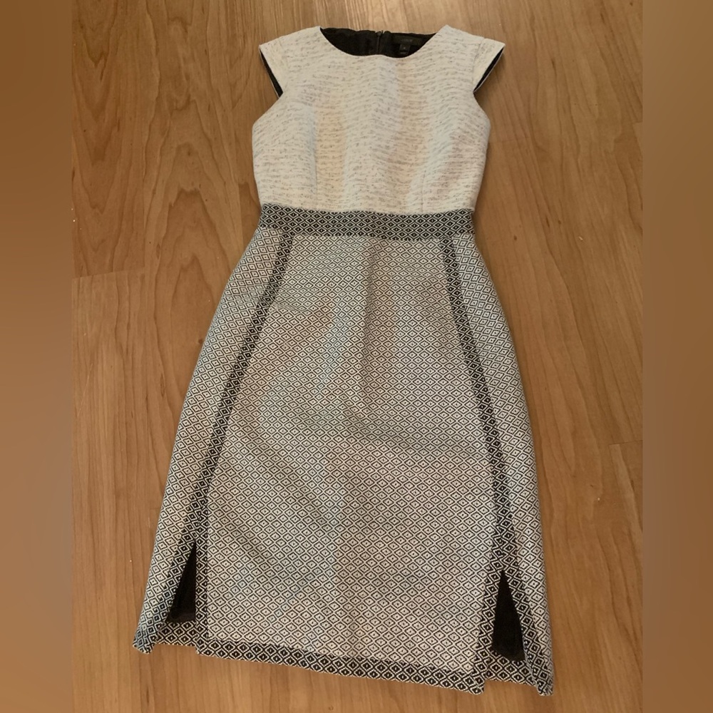 J Crew Black and White Patterned Dress